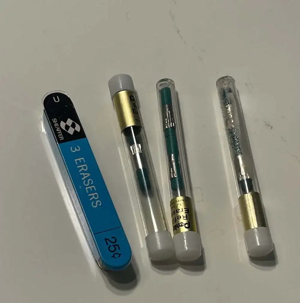 Vintage Pentel Japan Mechanical Pencil Lead‎ Refill Lot Sheaffer Eraser Drafting
